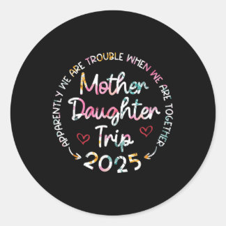 Bloemen Moeder Dochtersreis 2025 Shirten, Moeders  Ronde Sticker