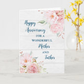 Bloemen Moeder en Vader Jubileum Kaart (Gele Bloem)