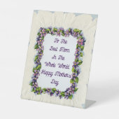 Bloemen Moederdag voetstuk Reclamebord Met Voetstuk (Voorkant)