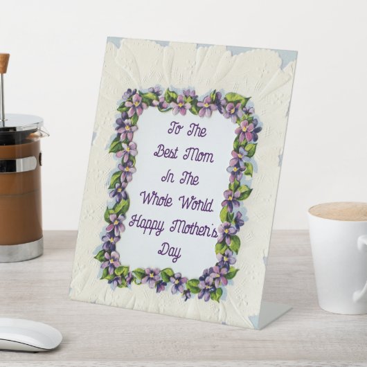 Bloemen Moederdag voetstuk Reclamebord Met Voetstuk (Insitu)