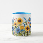 Bloemen mok, koffie mok, mok, thee mok (Midden)