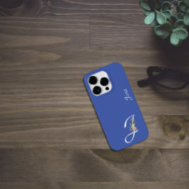 Bloemen Monogram J Pensionering Case-Mate iPhone 14 Pro Hoesje