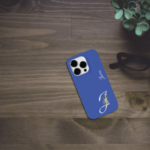 Bloemen Monogram J Pensionering Case-Mate iPhone 14 Pro Hoesje