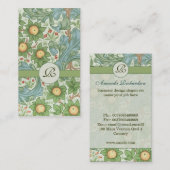 bloemen monogram visitekaartje (Voorkant / Achterkant)