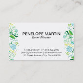 Bloemen | Monogram Visitekaartje (Achterkant)