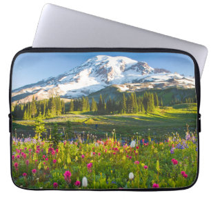 Bloemen   Mt. Rainier Wildbloemen Laptop Sleeve