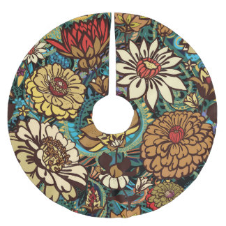 Bloemen naadloos patroon, origineel printontwerp. kerstboom rok