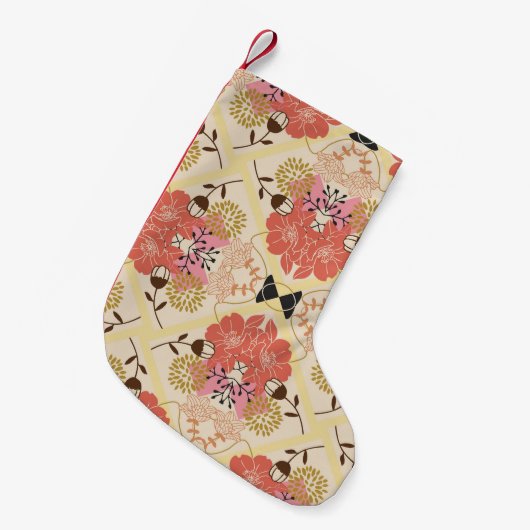 Bloemen naadloos patroonontwerp. kleine kerstsok (Voorkant (Hangend))