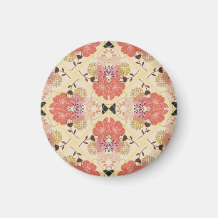 Bloemen naadloos  patroonontwerp. magneet