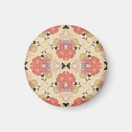 Bloemen naadloos patroonontwerp. magneet (Voorkant)