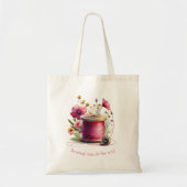 Bloemen naailiefhebbers Canvas tas (Voorkant)