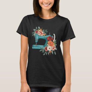Bloemen naaimachine Bloem naaister riool Hobb T-shirt