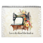Bloemen  naaimachine kalender (Hoes)