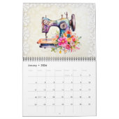Bloemen  naaimachine kalender (Jan 2026)