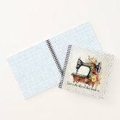 Bloemen naaimachine notitieboek (Binnen)