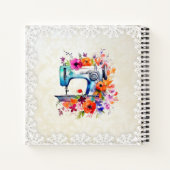 Bloemen naaimachine notitieboek (Achterkant)