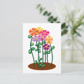 Bloemen naar je toegestuurd briefkaart (Staand voorkant)