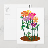 Bloemen naar je toegestuurd briefkaart (Voorkant / Achterkant)