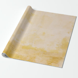 Bloemen naast gele wand cadeaupapier