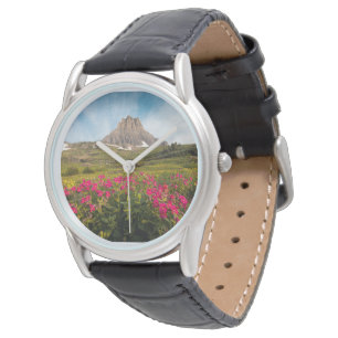 Bloemen   Nationaal park Glacier van Montana Horloge