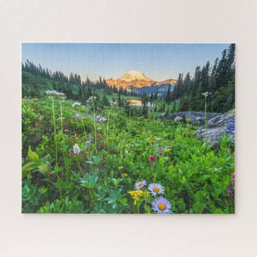 Bloemen | Nationaal park Mount Rainier Legpuzzel (Horizontaal)