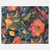 Bloemen natuur kunst fleece deken (Voorkant (Horizontaal))
