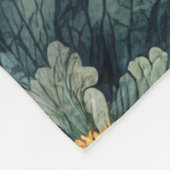Bloemen natuur kunst fleece deken (Hoek)