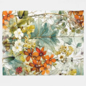 Bloemen natuur kunst fleece deken (Voorkant (Horizontaal))