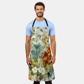 Bloemen natuur kunst schort (Gedragen)