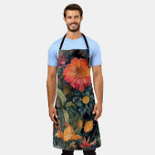 Bloemen natuur kunst schort (Gedragen)