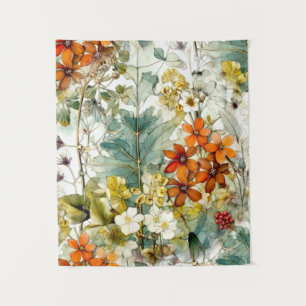 Bloemen natuur kunst wandkleed