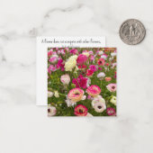 Bloemen Notitiekaartje (Voorkant / Achterkant in situ)