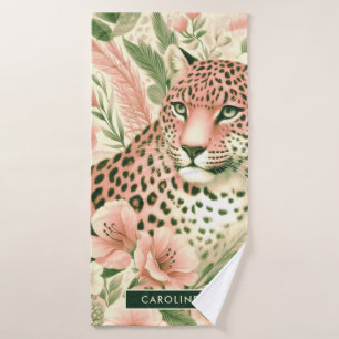 Bloemen Oerwoud Luipaard Badhanddoek