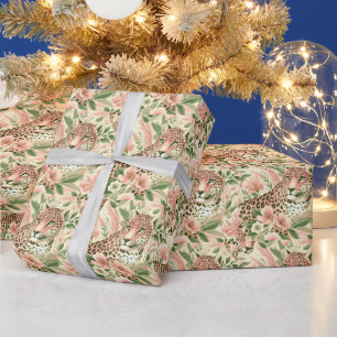 Bloemen Oerwoud Luipaard Cadeaupapier