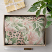 Bloemen Oerwoud Luipaard Tissuepapier (Geschenk)