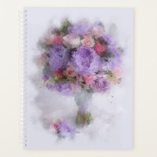 Bloemen Olieverfschilderij Elegante moderne Sjablo Planner