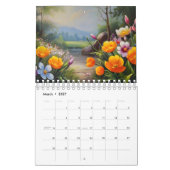 Bloemen olieverfschilderij kalender (Mar 2027)