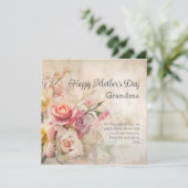  Bloemen Oma Moederdag Kaart (Staand voorkant)