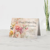 Bloemen Oma Moederdag Kaart (Voorkant)