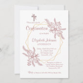 Bloemen omarmen religieuze uitnodiging (Voorkant)