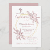 Bloemen omarmen religieuze uitnodiging (Voorkant / Achterkant)