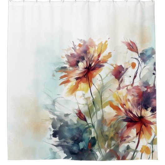 Bloemen ontwerp 310 douchegordijn (Voorkant)