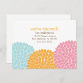 Bloemen ontwerp bewegende aankondigingen aankondigingskaart (Voorkant / Achterkant)