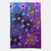 Bloemen ontwerp met Paarse Theedoek (Verticaal)