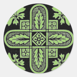 Bloemen Ontwerp Ronde Sticker