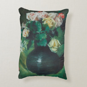 Bloemen (ook bekend als Rozen) door William Merrit Accent Kussen