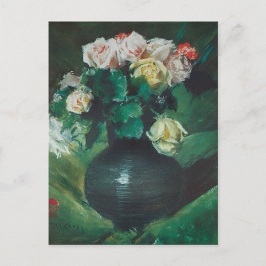 Bloemen (ook bekend als Rozen) van William Merritt Briefkaart (Voorkant)