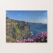Bloemen op Cliffs of Moher Ireland Puzzle Legpuzzel (Horizontaal)