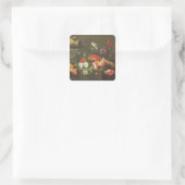 Bloemen op een rand, 1665 vierkante sticker (Tas)