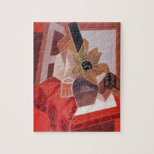 Bloemen op een tafel van Juan Gris, Vintage Cubism Legpuzzel